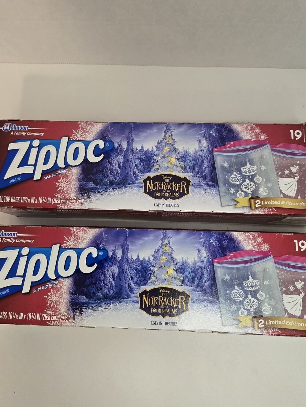 Ziploc Disney The Nutcracker Limited Edition Gallon Storage Bags 19 Count x2 Box